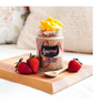 cholesterol reducing overnight oats with strawberries & mango