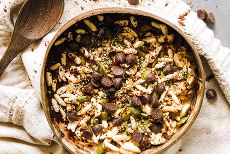 High Protein Triple Chocolate Overnight Oats