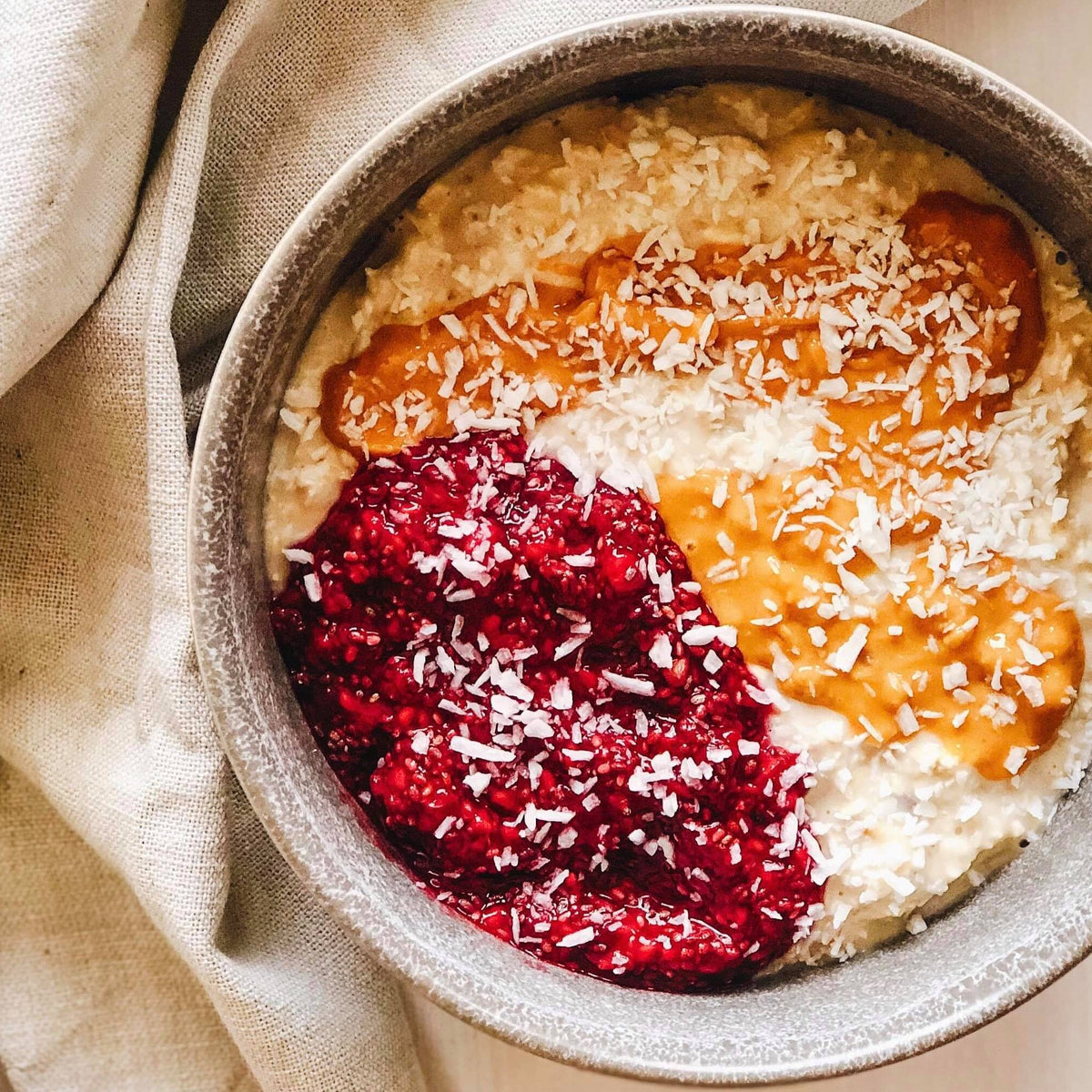 High Protein Peanut Butter & Jelly Overnight Oats