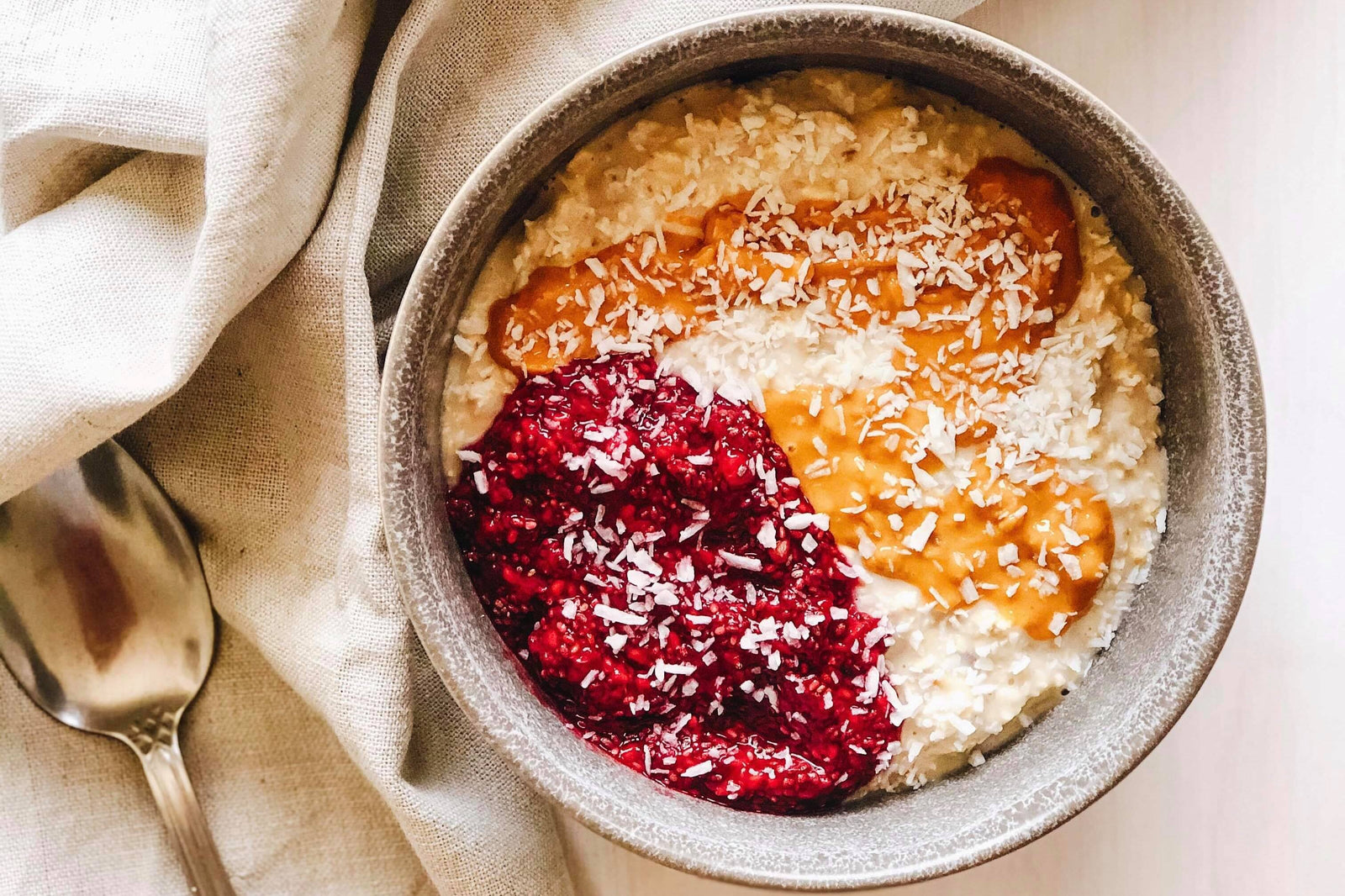 High Protein Peanut Butter & Jelly Overnight Oats