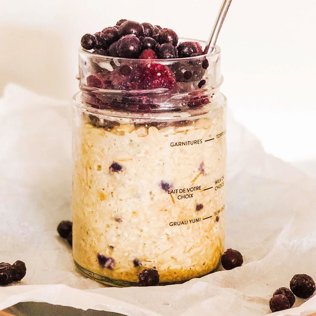 Blueberry & Chia Seed Overnight Oats