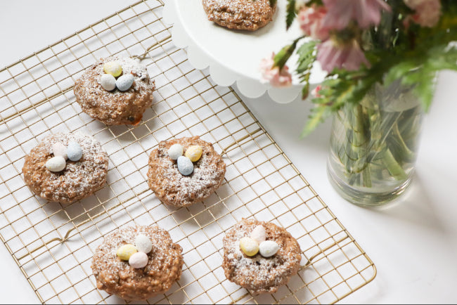 Easter Nest Overnight Oat Cookies