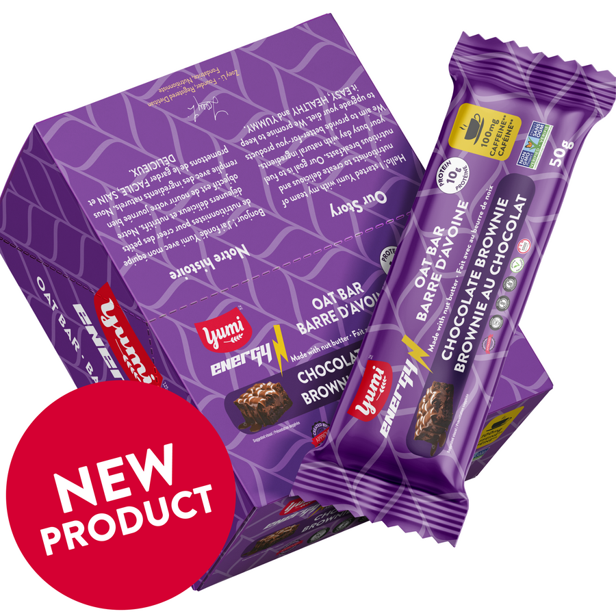 Chocolate Brownie Yumi Energy Caffeinated Oat Bars