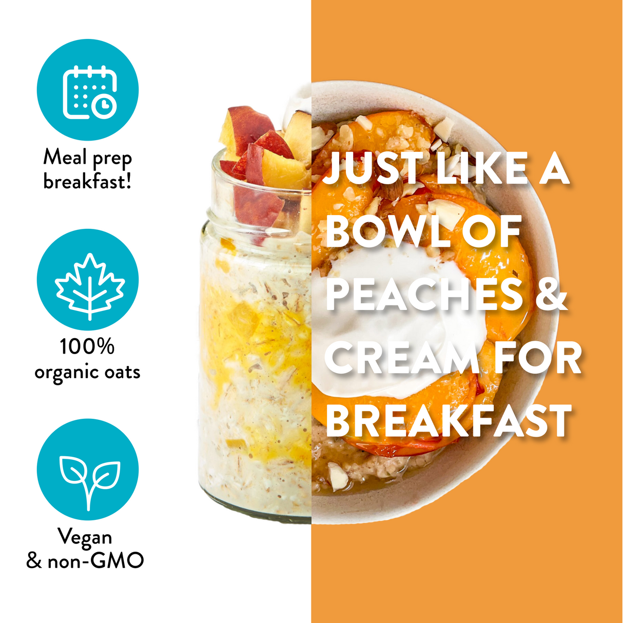 Peaches & Cream Overnight Oats