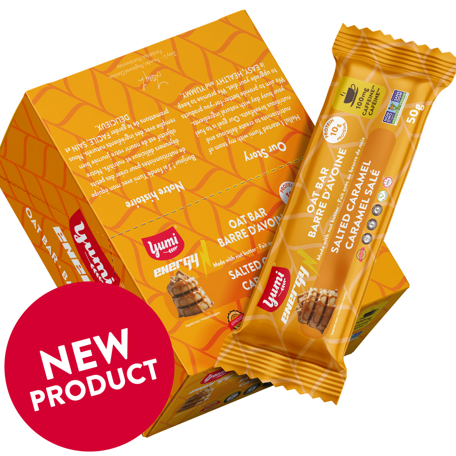 Salted Caramel Yumi Energy Caffeinated Oat Bars