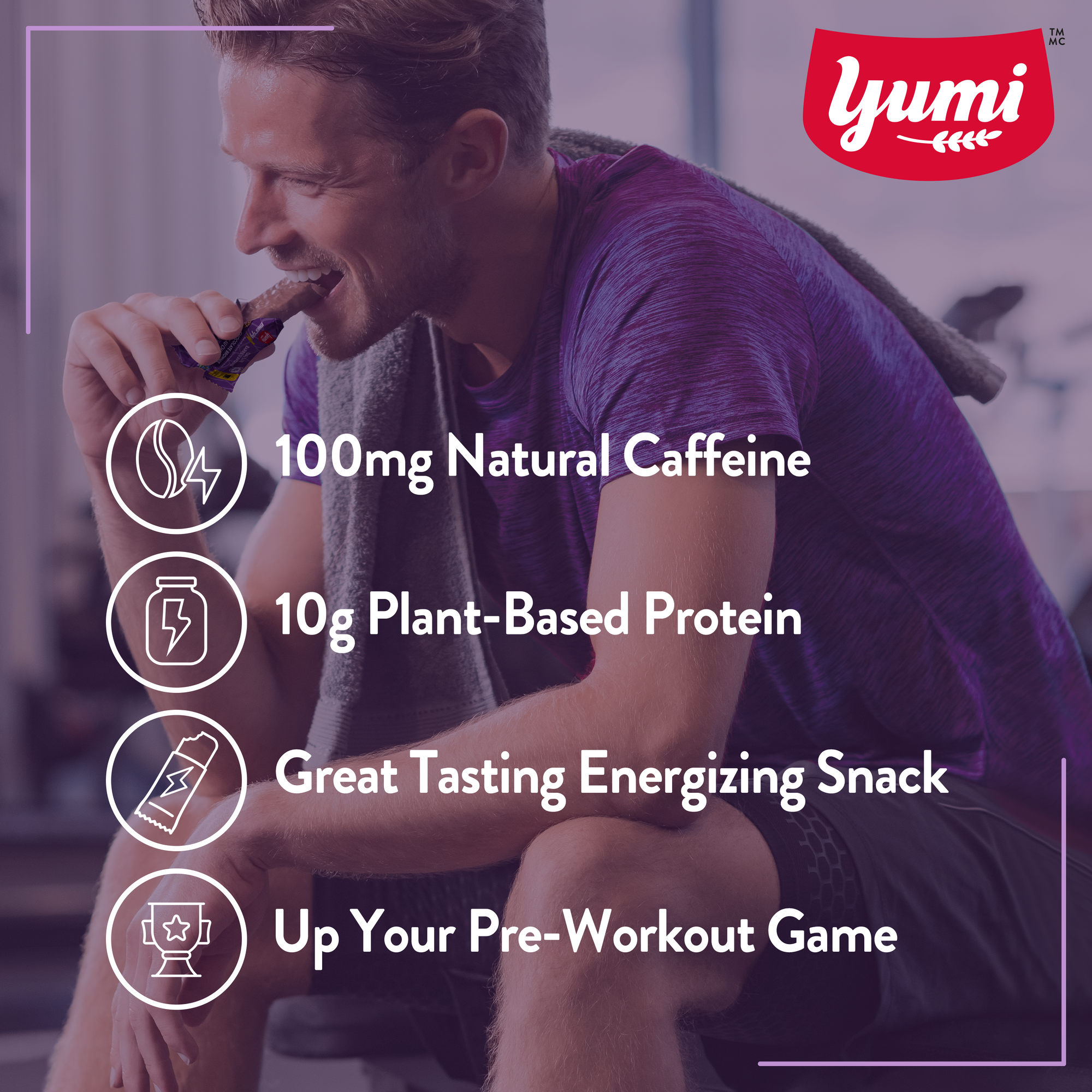 Chocolate Brownie Yumi Energy Caffeinated Oat Bars