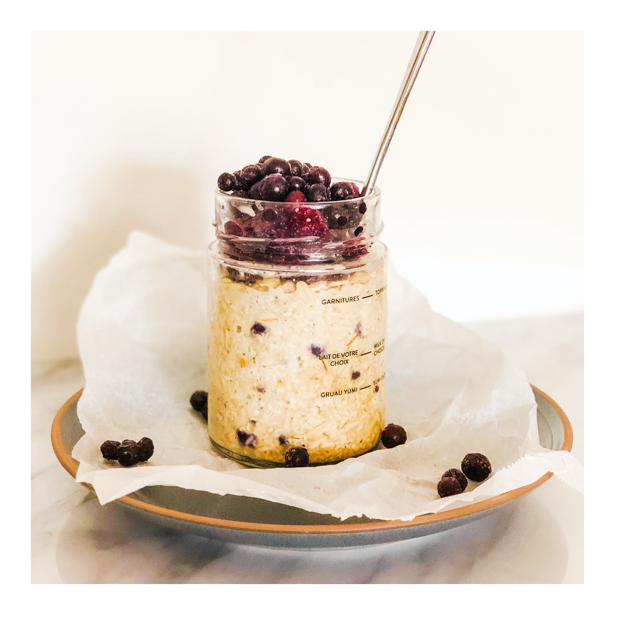 blueberry & chia seed overnight oats