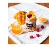 b-vitamin boosting overnight oats with mango raspberries & orange