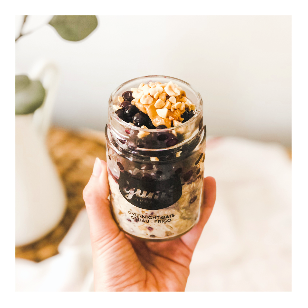 peanut butter & jelly overnight oats