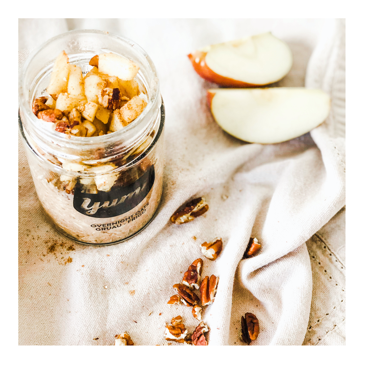 walnut & apple overnight oats