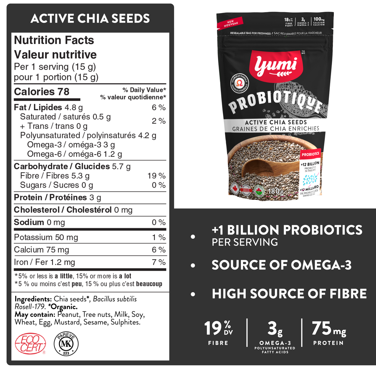 Yumi Probiotique Active Chia Seeds