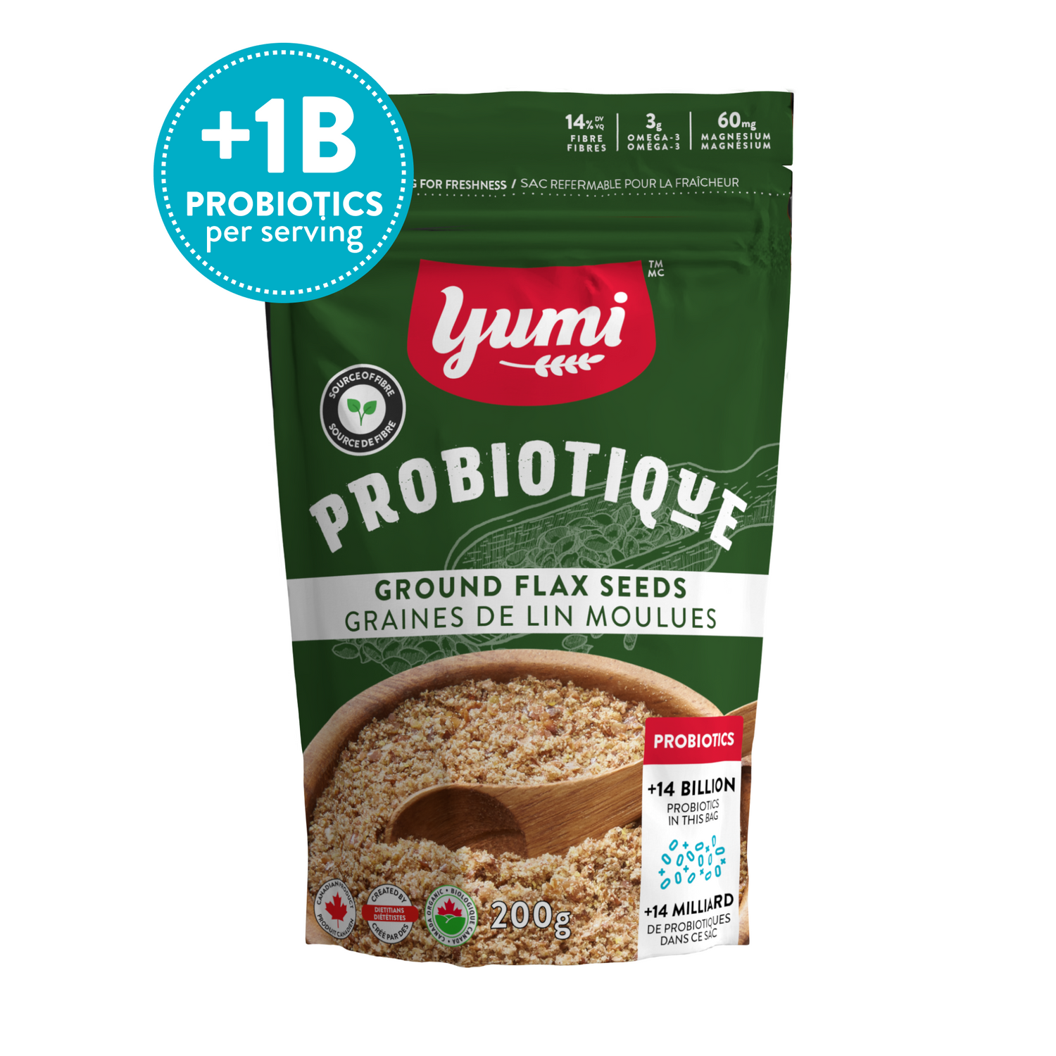 Yumi Probiotique Ground Flax Seeds – YUMi ORGANICS Yumi Probiotique Ground Flax Seeds – YUMi ORGANICS